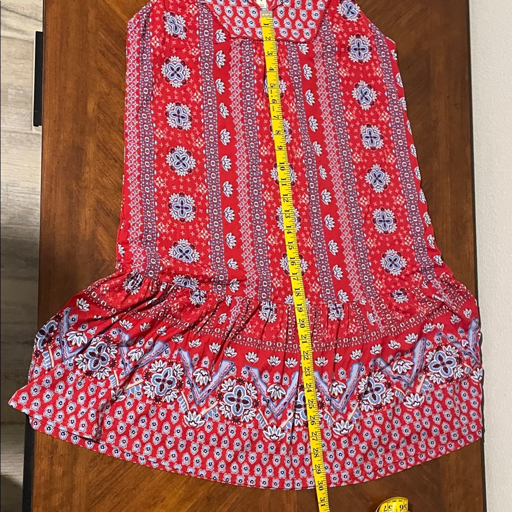 Style & Co. Red and Blue Patterned Dress - Picture 4 of 7